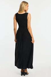 Black Maxi Dress Square Neck