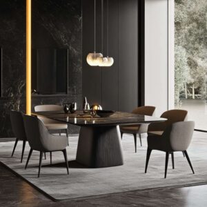 Syyla Modern Farmhouse Dining Table for 6 Persons
